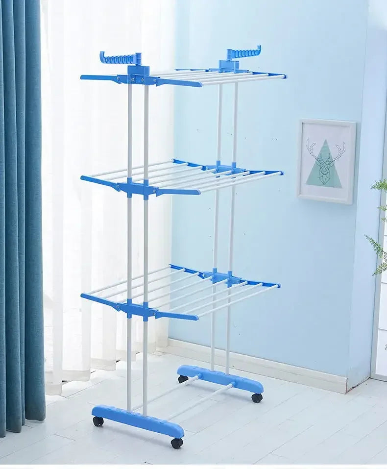 Clarify.pk Multi Layer Drying Rack with Wheels - Clarify.pk
