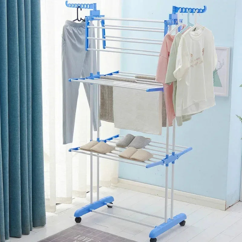 Clarify.pk Multi Layer Drying Rack with Wheels - Clarify.pk