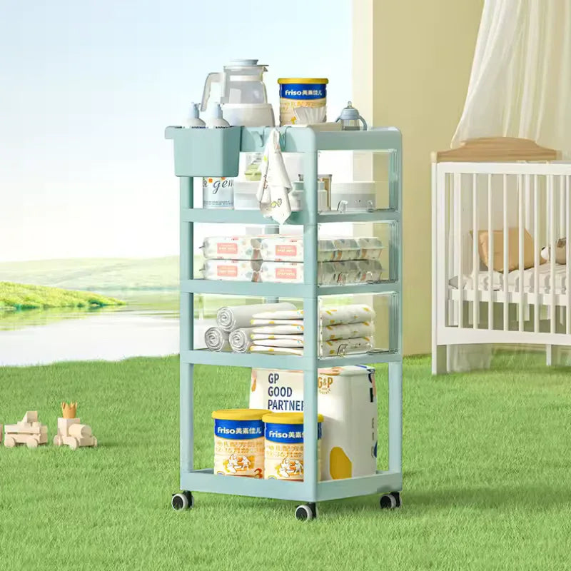 Large Capacity Storage Trolley with Wheels - Clarify.pk