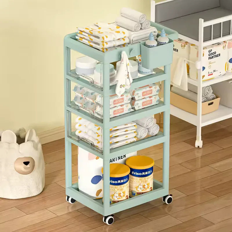 Large Capacity Storage Trolley with Wheels - Clarify.pk