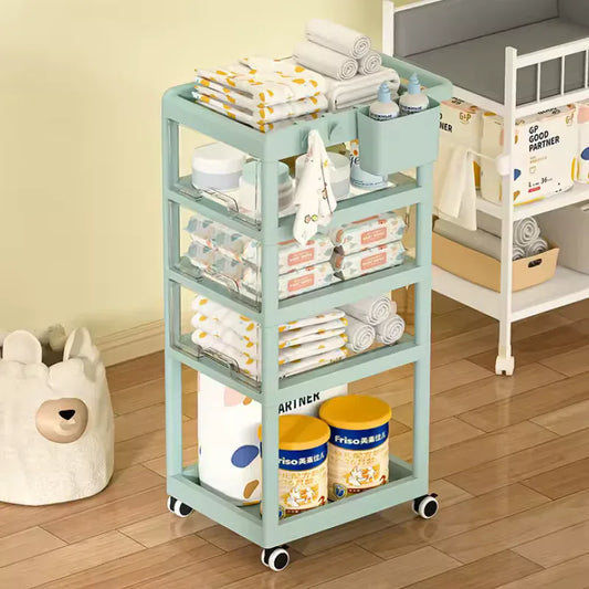 Large Capacity Storage Trolley with Wheels - Clarify.pk