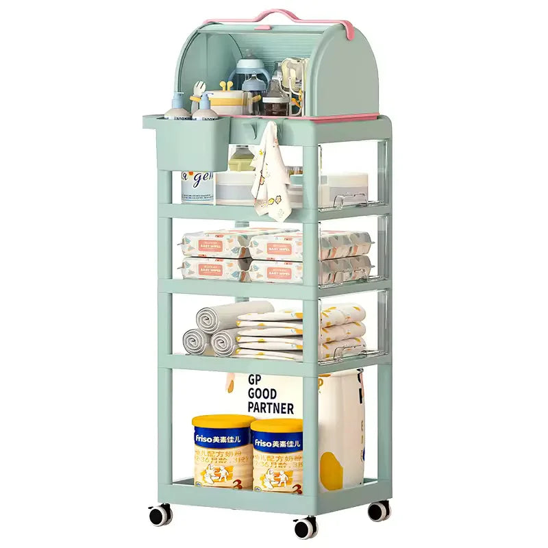 Large Capacity Storage Trolley with Wheels - Clarify.pk
