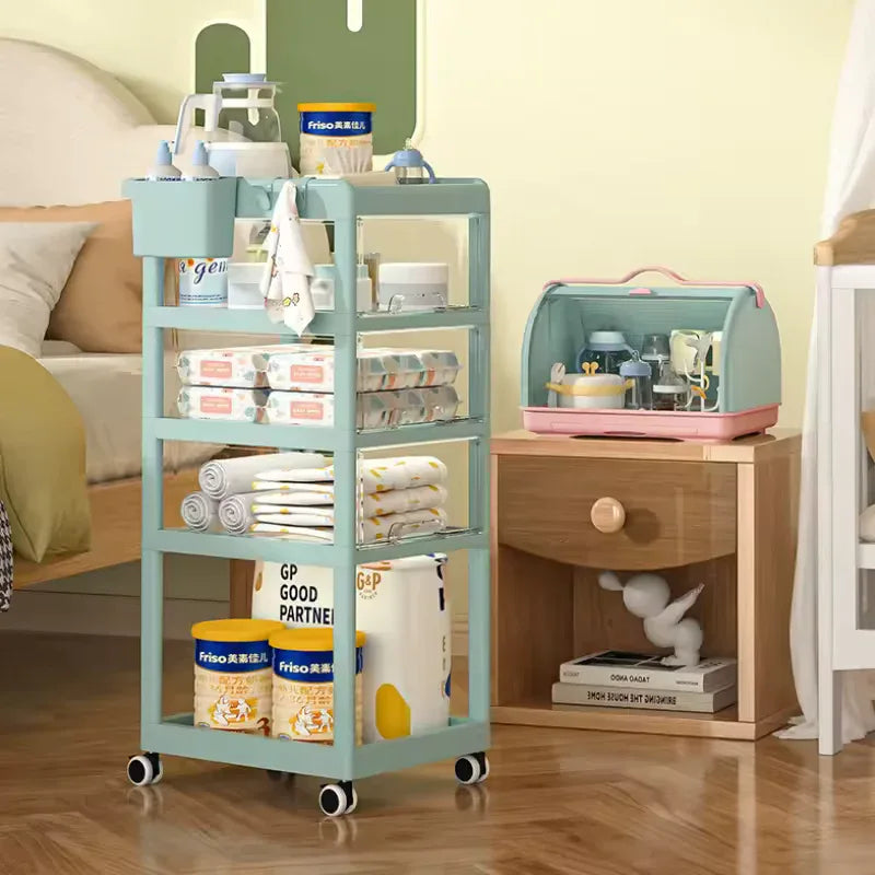 Large Capacity Storage Trolley with Wheels - Clarify.pk