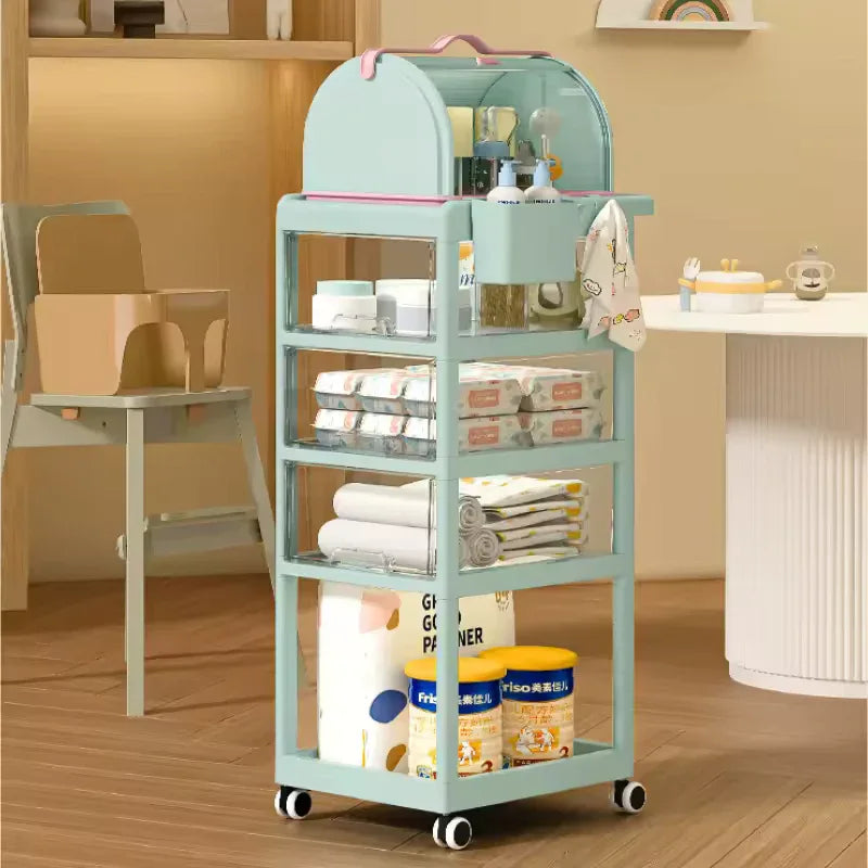 Large Capacity Storage Trolley with Wheels - Clarify.pk