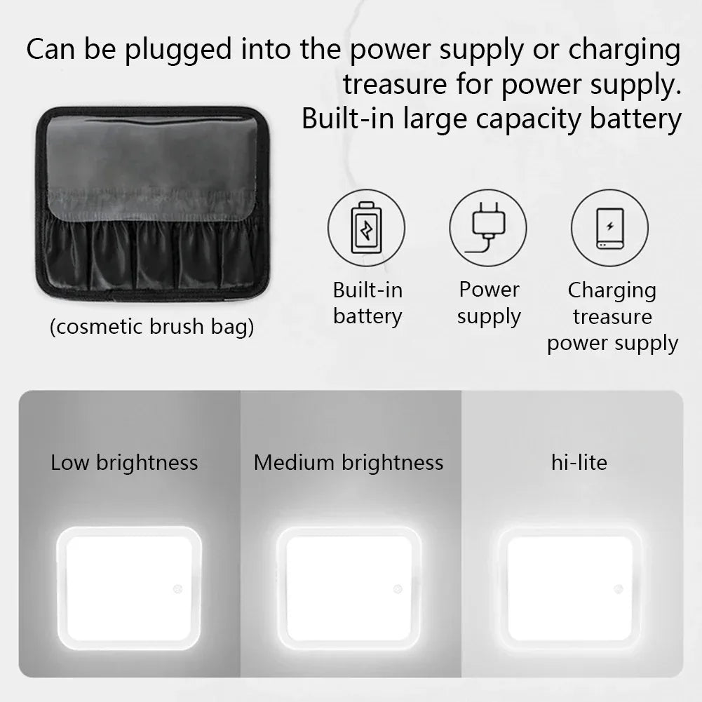 Smart LED Makeup Case with Mirror, Portable Storage - Clarify.pk