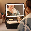 Smart LED Makeup Case with Mirror, Portable Storage - Clarify.pk