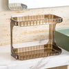 Double Layer Bathroom Organizer - Luxury Clear Rack - Clarify.pk