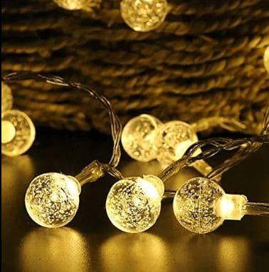 20 PCS Bubble Ball LED String Lights - Warm Glow Decor - Clarify.pk