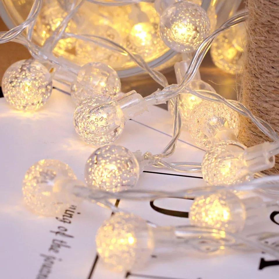 20 PCS Bubble Ball LED String Lights - Warm Glow Decor