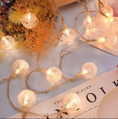 20 PCS Bubble Ball LED String Lights - Warm Glow Decor