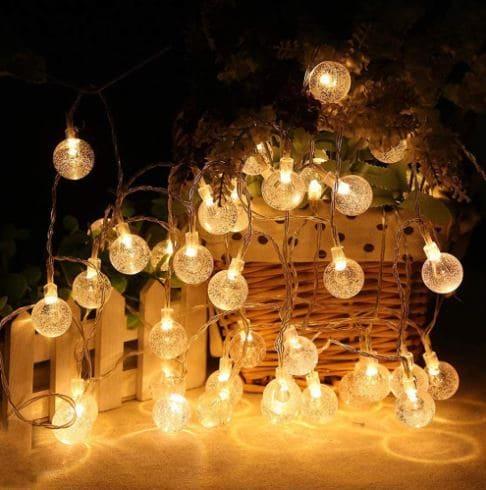 20 PCS Bubble Ball LED String Lights - Warm Glow Decor