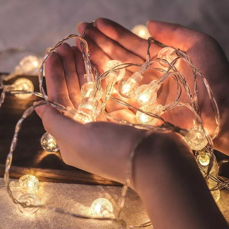 20 PCS Bubble Ball LED String Lights - Warm Glow Decor