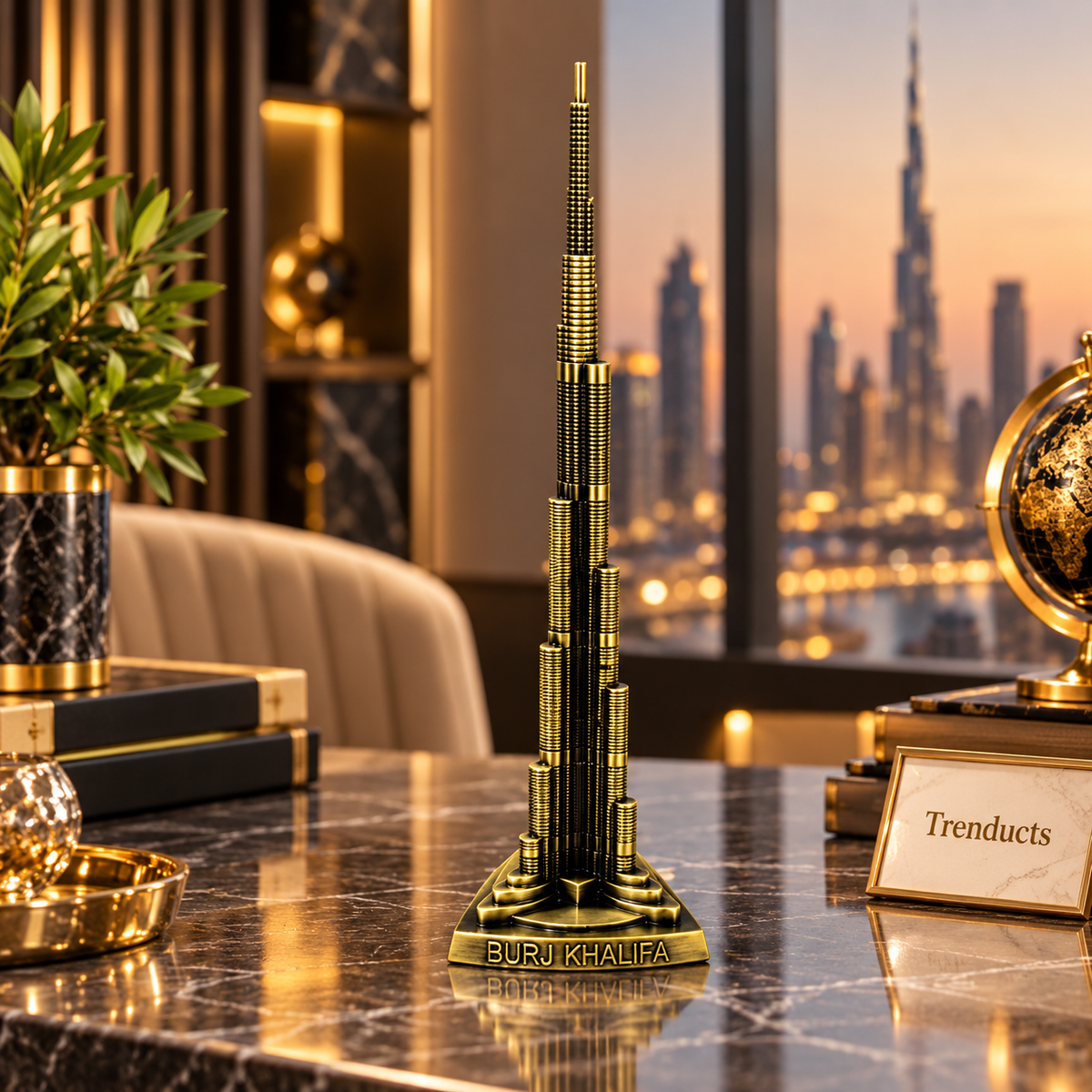 Burj Khalifa Metal Showpiece
