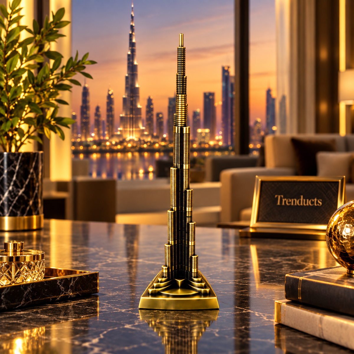 Burj Khalifa Metal Showpiece