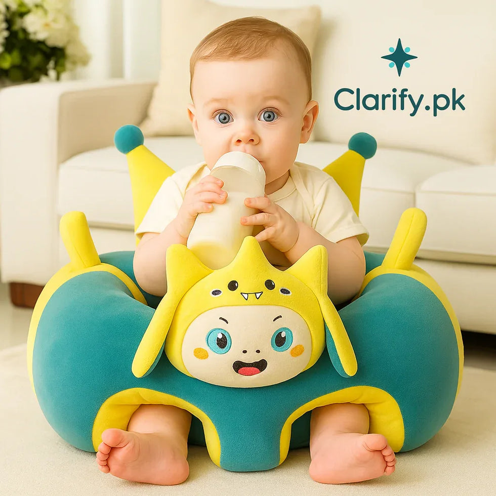 Premium Baby Support Sofa Seater – Yellow Crown Edition - Clarify.pk