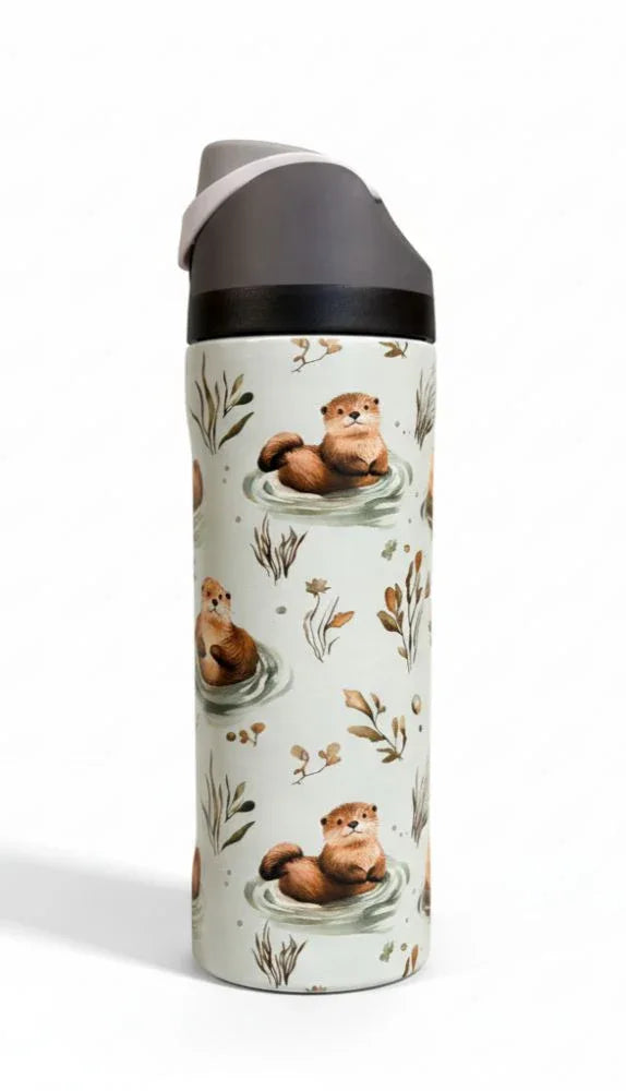 Premium Cute Otter 32oz Owala Bottle - Fun Water Bottle (950ml)