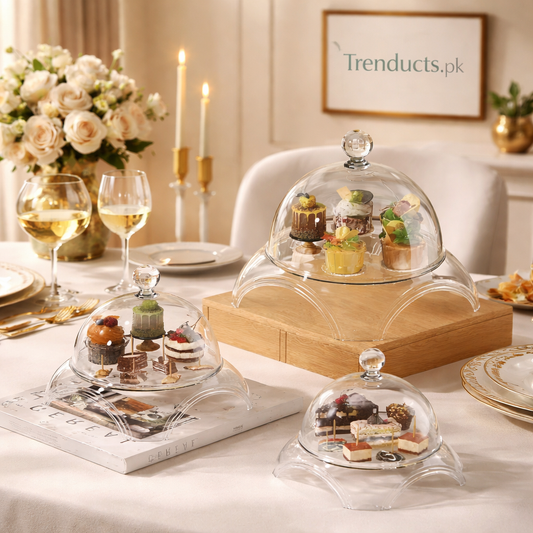 Acrylic Cake Dome with Stand – Crystal-Clear Dessert Display