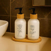 Minimal Rose Design Hand & Body Soap Dispenser Set - Clarify.pk