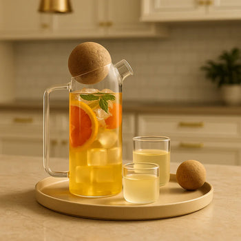 Heat-Resistant Glass Teapot with Wooden Lid – Elegant Tea Pot - Clarify.pk