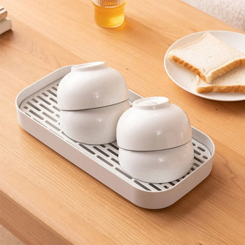 Double Layer Plastic Tea Tray with Drain Holes – Non-Slip Multi-Purpose Tray - Clarify.pk