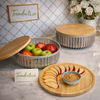 Premium Mesh Fruit Basket with Natural Wooden Lid