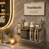 Luxury Suction Cup Storage Shelf – Drill-Free Wall Organizer