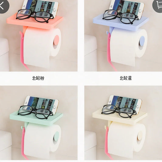 Bathroom Tissue Holder – Wall Mounted Toilet Roll Stand - Clarify.pk