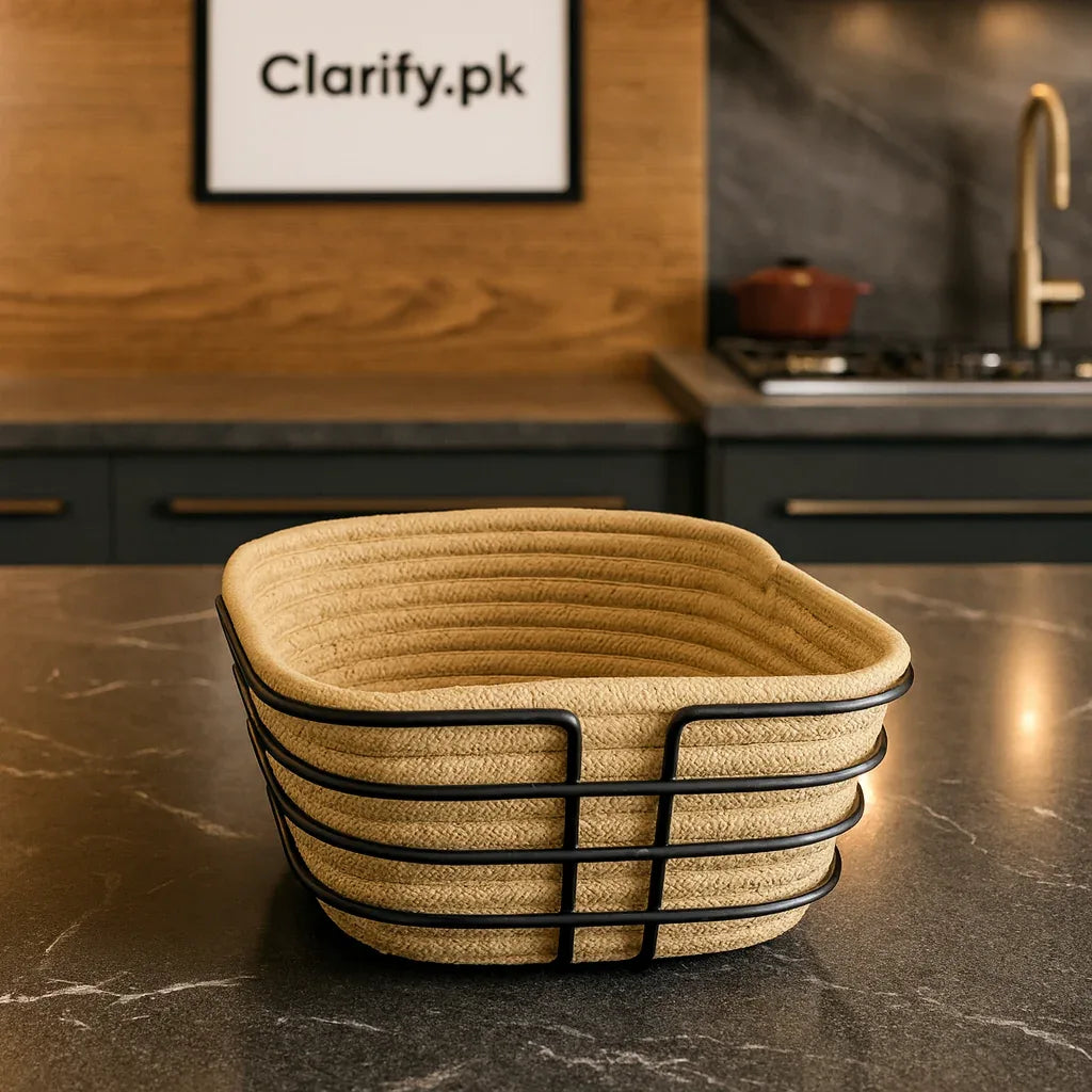 Premium Deep Square Roti Basket - Clarify.pk