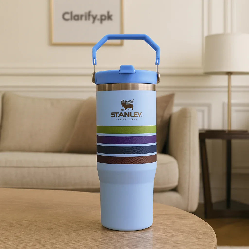 Stanley 30oz Flip Straw Tumbler – Sky Blue Edition - Clarify.pk