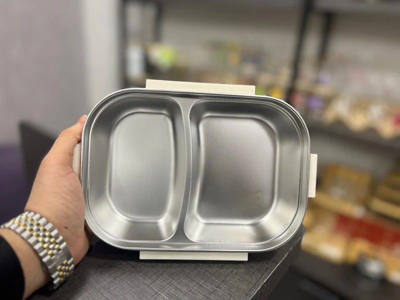 2-Compartment Bento Lunch Box – Leak-Proof Meal Prep Container MJ