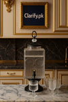 Luxury Crystal Design Beverage Dispenser Set – 3L with 6 Glasses - Clarify.pk