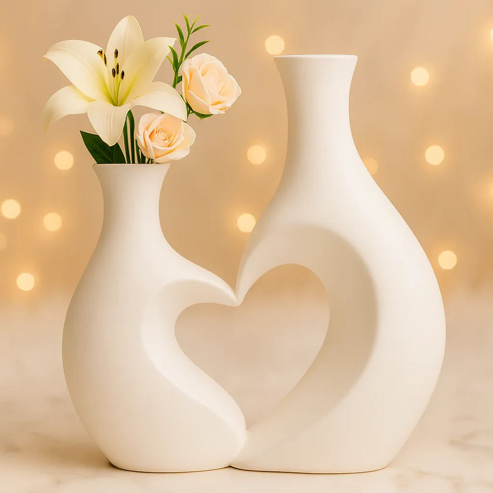 Modern Abstract Couple Vases – Artistic Romantic Home Décor - Clarify.pk