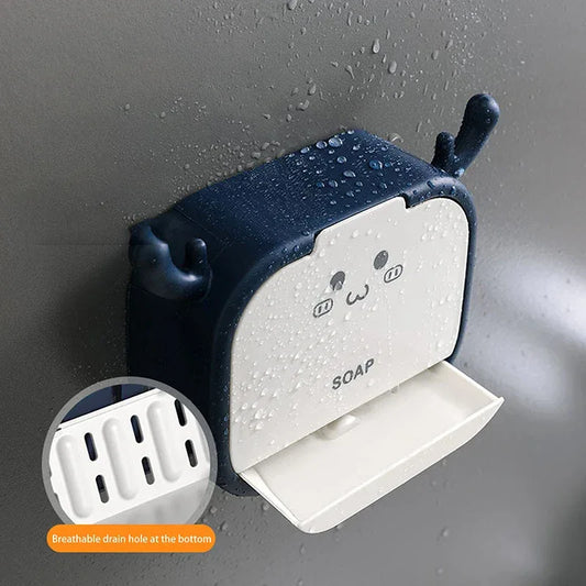 Cartoon Soap Holder Wall Mounted with Drain - Clarify.pk