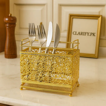Stainless Steel Cutlery Holder – Kitchen Organizer - Clarify.pk