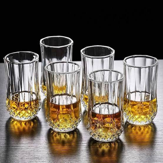 Crystal Base Glass Set – 6 Pieces - Clarify.pk
