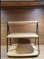 Premium 2-Tier Wooden Serving & Display Stand - Clarify.pk