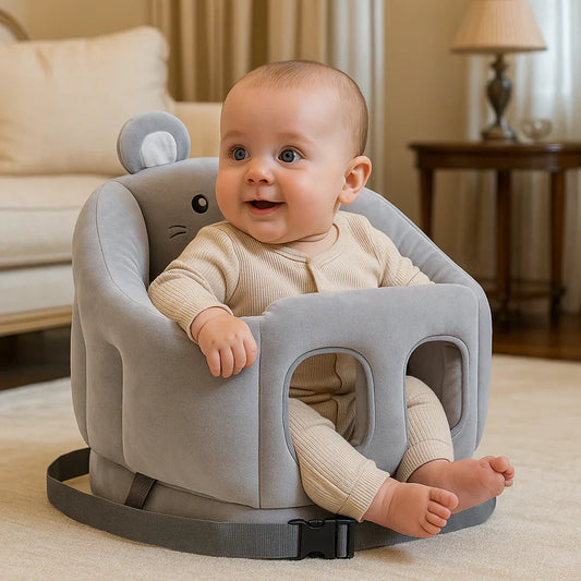 Premium Baby Support Seat – Grey Mouse Edition - Clarify.pk