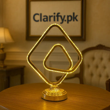 Luxurious Metal LED Lamp – Modern Decorative Light for Living Room & Bedroom - Clarify.pk