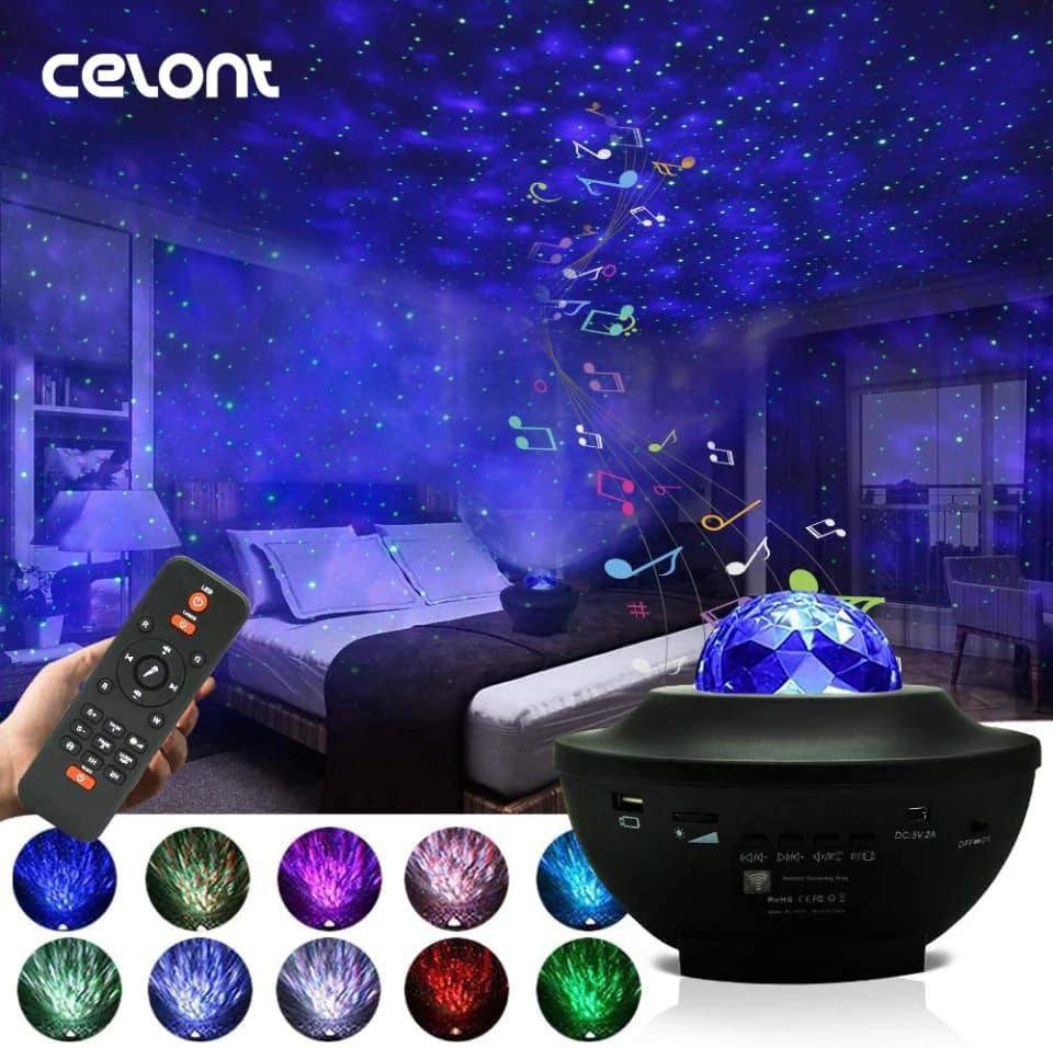 Galaxy Ocean Wave Projector Lamp with Starlight - Clarify.pk