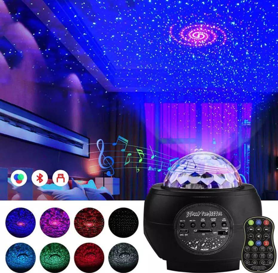 Galaxy Ocean Wave Projector Lamp with Starlight - Clarify.pk