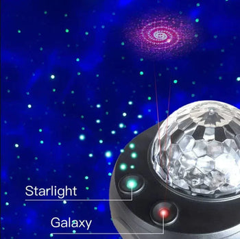 Galaxy Ocean Wave Projector Lamp with Starlight - Clarify.pk