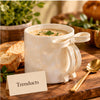 Cute Ceramic Bow Handle Mug - Pearl Glaze