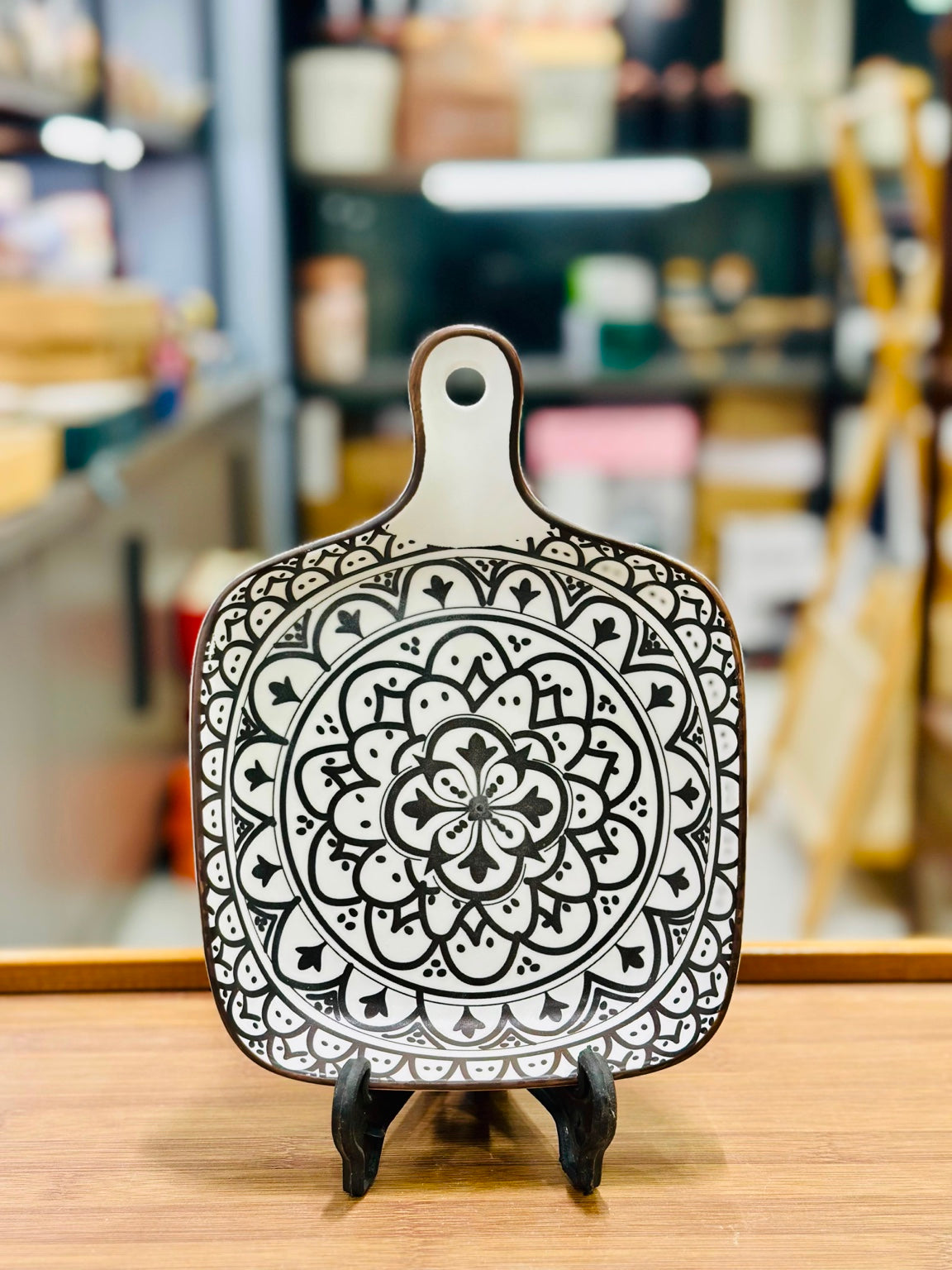 Premium 6.5-Inch Square Ceramic Handled Platter (each)