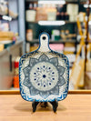 Premium 6.5-Inch Square Ceramic Handled Platter (each)