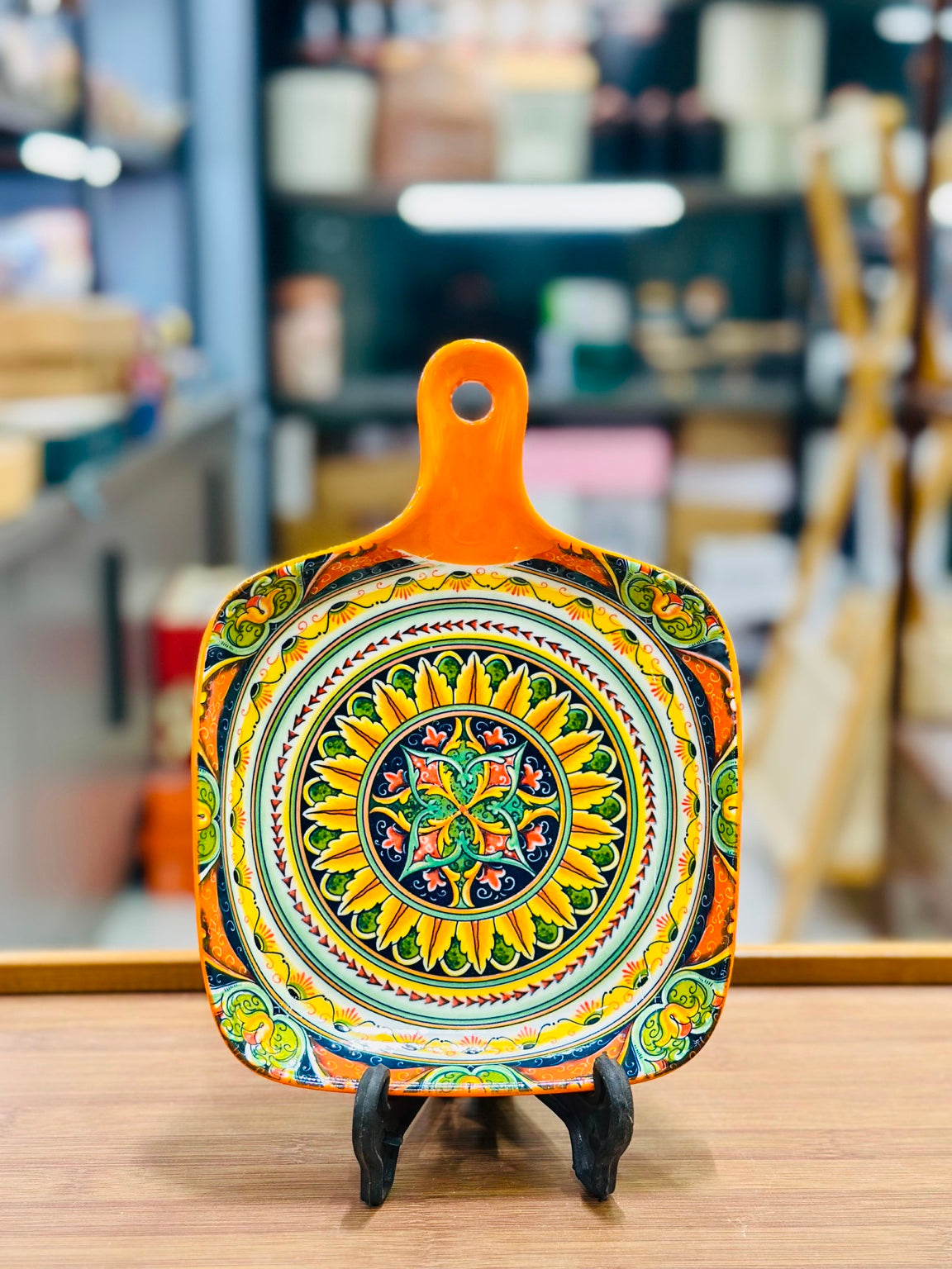 Premium 6.5-Inch Square Ceramic Handled Platter (each)
