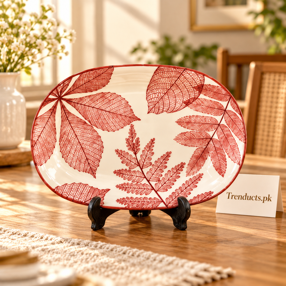 Luxury Ceramic Serving Platter with 5 Artistic Designs
