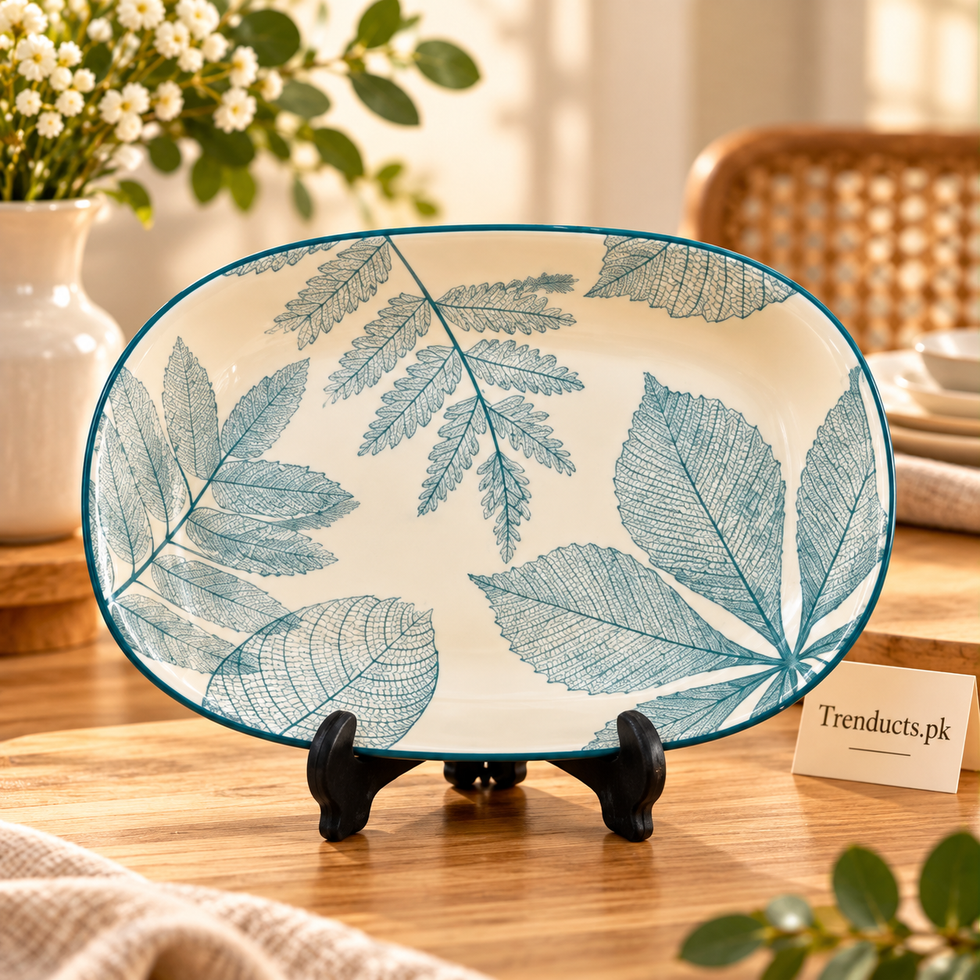 Luxury Ceramic Serving Platter with 5 Artistic Designs