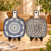 Ceramic Square Serving Platter with Handle