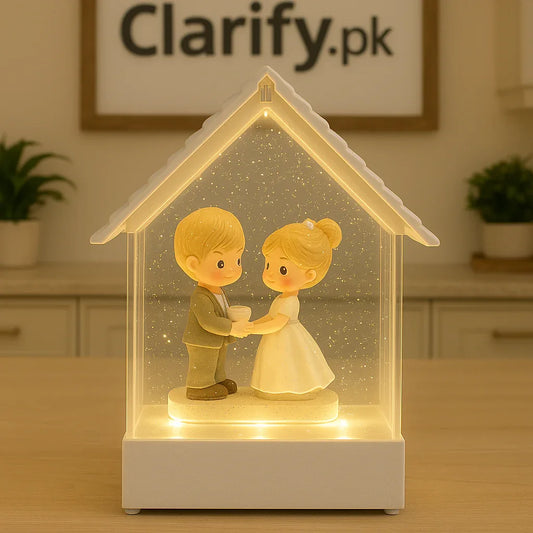 LED Couple Snow Globe – Romantic Rechargeable Gift Light - Clarify.pk