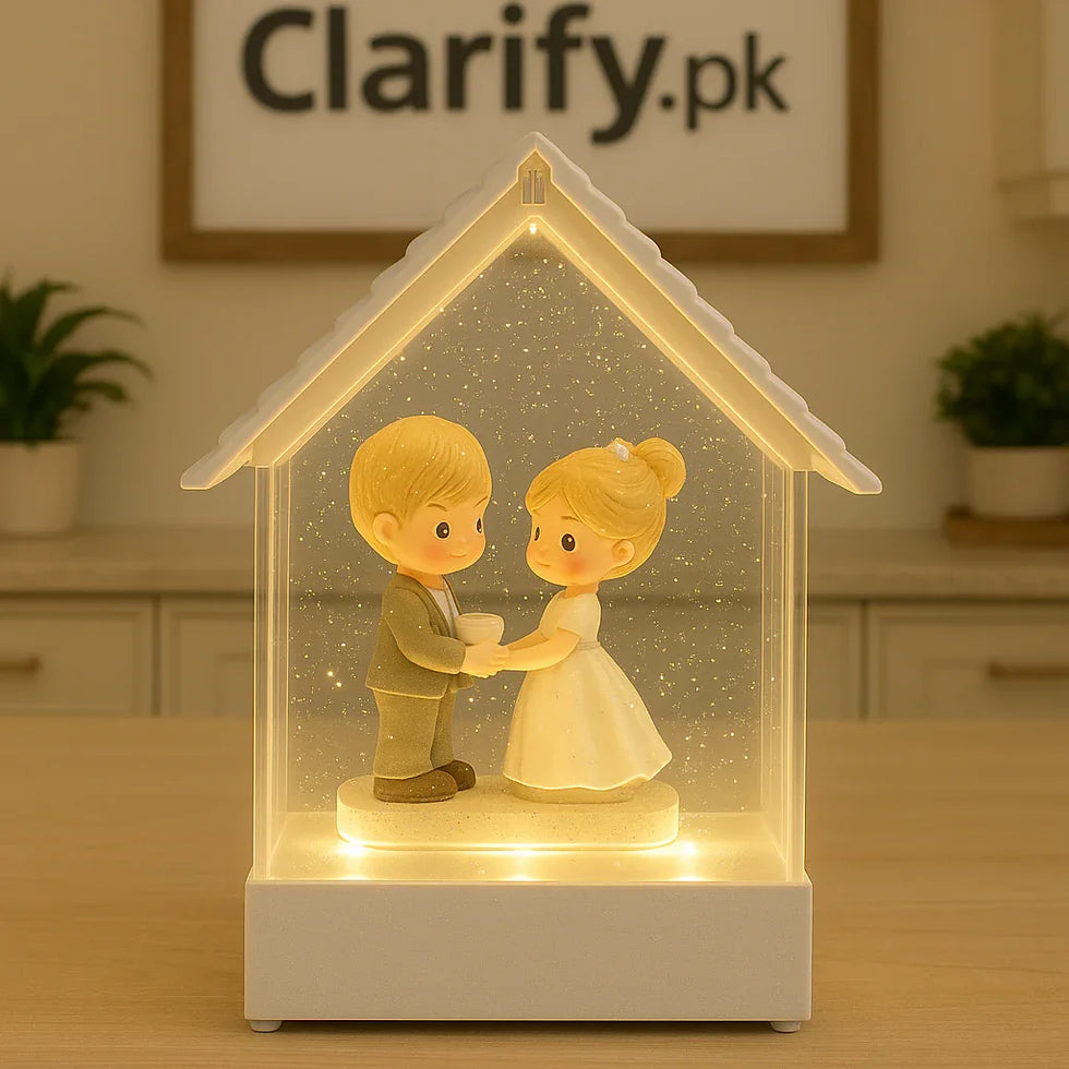 LED Couple Snow Globe – Romantic Rechargeable Gift Light - Clarify.pk